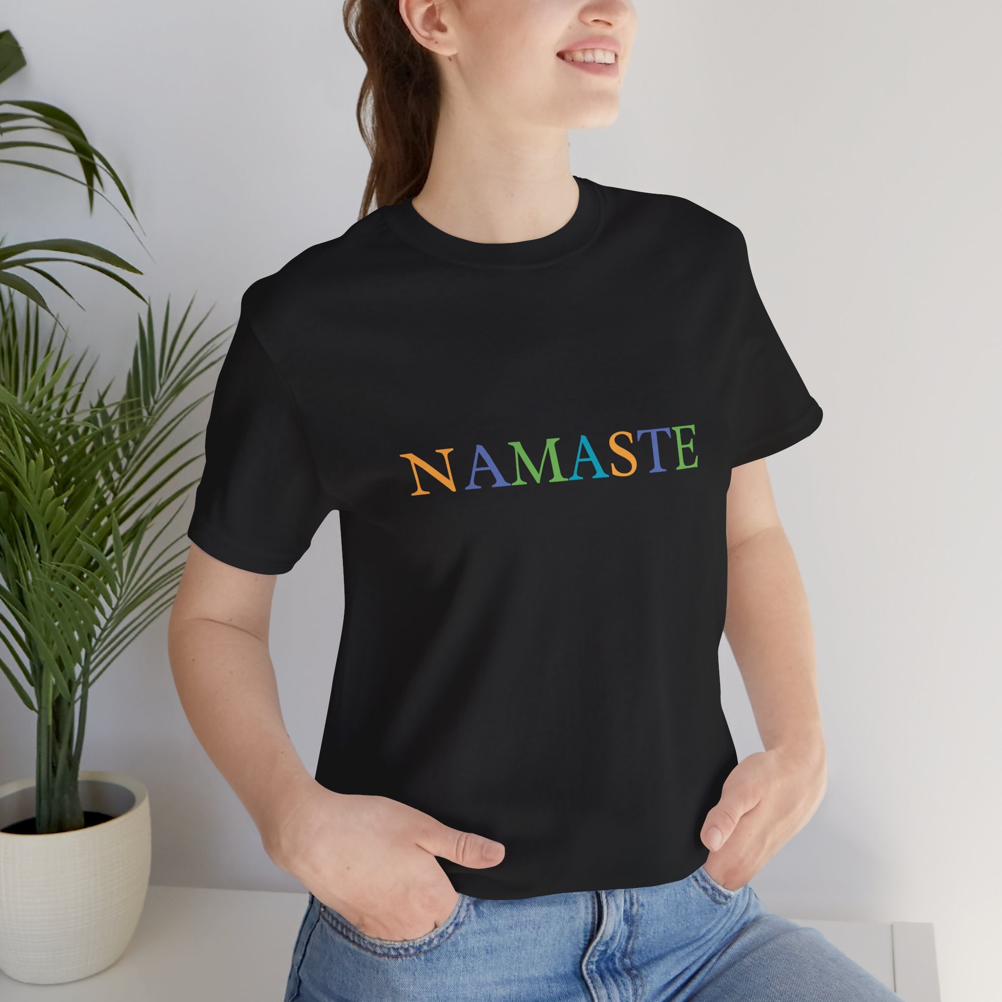 ترامونكيرو NAMASTE قميص تي شيرت للجنسين بياقة دائرية